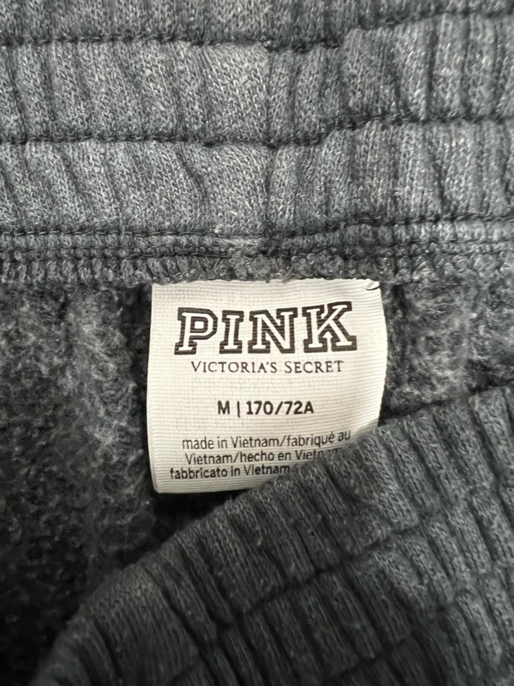 PINK Victoria's Secret Charcoal Gray Tie Dye Lounge Pullover - Picture 4 of 5